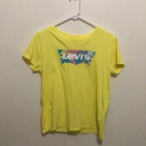 A yellow levi’s t-shirt